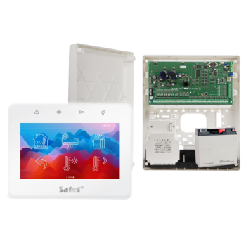 ZESTAW ALARMOWY SATEL INTEGRA 256 PLUS  + INT-TSG2R-W + OPU-3P + AWT800 + 17Ah