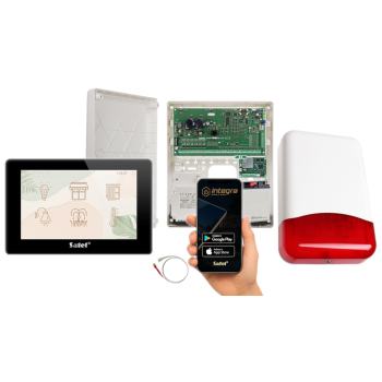 ZESTAW ALARMOWY SATEL INTEGRA 256 PLUS + INT-TSH2R-B + OPU-3P + AWT800 + 17Ah + MODUŁ GSM LTE + TI700