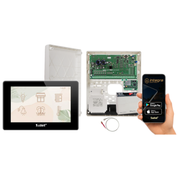 ZESTAW ALARMOWY SATEL INTEGRA 256 PLUS + INT-TSH2R-B + OPU-3P + AWT800 + 17Ah + MODUŁ GSM LTE