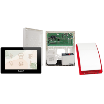 ZESTAW ALARMOWY SATEL INTEGRA 256 PLUS + INT-TSH2R-B + OPU-3P + AWT800 + 17Ah + SYRENA SP-4001R