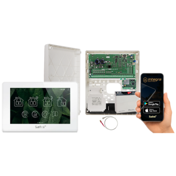 ZESTAW ALARMOWY SATEL INTEGRA 256 PLUS + INT-TSH2R-W + OPU-3P + AWT800 + 17Ah + MODUŁ GSM LTE