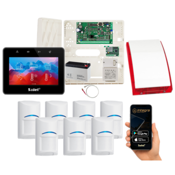 ZESTAW SATEL INTEGRA 32 + INT-TSG2R-B 7x BOSCH INT-GSM LTE + SYRENA SP-4001R