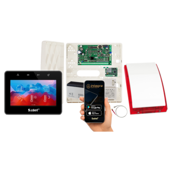 ZESTAW ALARMOWY SATEL INTEGRA 32 + INT-TSG2R-B + OPU-4P + AWT150 + 7Ah + MODUŁ GSM LTE + SYRENA SP-4001R