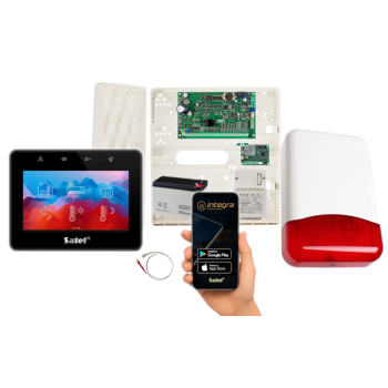 ZESTAW ALARMOWY SATEL INTEGRA 32 + INT-TSG2R-B + OPU-4P + AWT150 + 7Ah + MODUŁ GSM LTE + SYRENA TI700