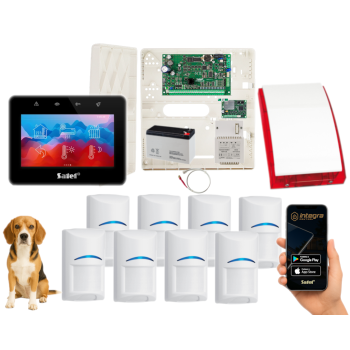ZESTAW SATEL INTEGRA 32 + INT-TSG2R-B 8x BOSCH PET 20kg + INT-GSM LTE + SYRENA SP-4001R