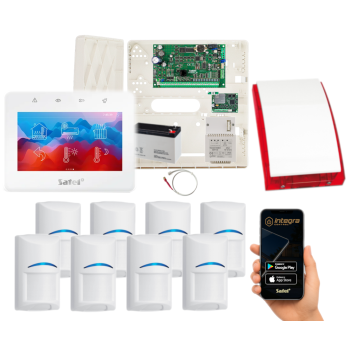 ZESTAW SATEL INTEGRA 32 + INT-TSG2R-W 8x BOSCH INT-GSM LTE + SYRENA SP-4001R