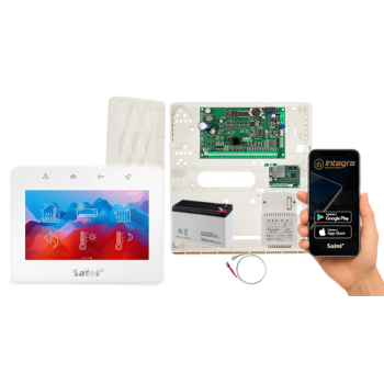 ZESTAW ALARMOWY SATEL INTEGRA 32 + INT-TSG2R-W + OPU-4P + AWT150 + 7Ah + MODUŁ GSM LTE