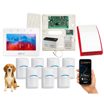ZESTAW SATEL INTEGRA 32 + INT-TSG2R-W 7x BOSCH PET 20kg + INT-GSM LTE + SYRENA SP-4001R