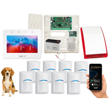 ZESTAW SATEL INTEGRA 32 + INT-TSG2R-W 8x BOSCH PET 20kg + INT-GSM LTE + SYRENA SP-4001R