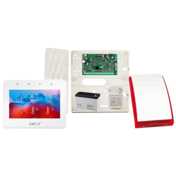ZESTAW ALARMOWY SATEL INTEGRA 32 + INT-TSG2R-W + OPU-4P + AWT150 + 7Ah + SYRENA SP-4001R