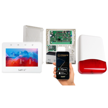 ZESTAW ALARMOWY SATEL INTEGRA 32 + INT-TSG2R-W + TI700 + INT-GSM LTE