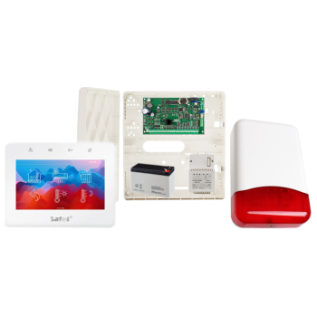 ZESTAW ALARMOWY SATEL INTEGRA 32 + INT-TSG2R-W + OPU-4P + AWT150 + 7Ah + SYRENA TI700