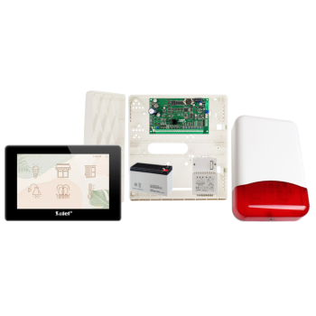 ZESTAW ALARMOWY SATEL INTEGRA 32 + INT-TSH2R-B + OPU-4P + AWT150 + 7Ah + SYRENA TI700