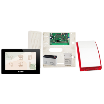 ZESTAW ALARMOWY SATEL INTEGRA 32 + INT-TSH2R-B + OPU-4P + AWT150 + 7Ah + SYRENA SP-4001R