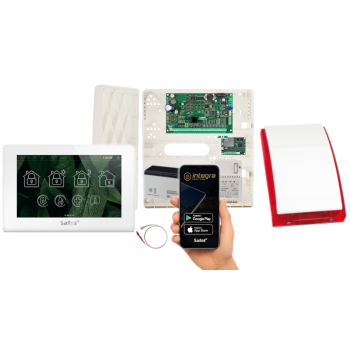 ZESTAW ALARMOWY SATEL INTEGRA 32 + INT-TSH2R-W + OPU-4P + AWT150 + 7Ah + MODUŁ GSM LTE + SYRENA SP-4001R