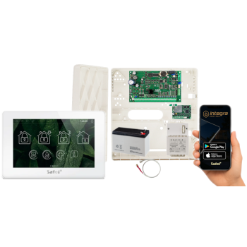ZESTAW ALARMOWY SATEL INTEGRA 32 + INT-TSH2R-W + OPU-4P + AWT150 + 7Ah + MODUŁ GSM LTE