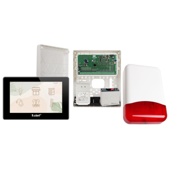 ZESTAW ALARMOWY SATEL INTEGRA 64 + INT-TSH2R-B + OPU-3P + AWT682 + 17Ah + SYRENA TI700