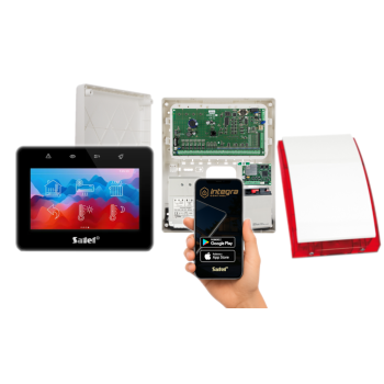 ZESTAW ALARMOWY SATEL INTEGRA 64 + INT-TSG2R-B + OPU-3P + AWT682 + 17Ah + MODUŁ GSM LTE + SYRENA SP-4001R