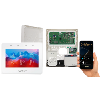 ZESTAW ALARMOWY SATEL INTEGRA 64 + INT-TSG2R-W + OPU-3P + AWT682 + 17Ah + MODUŁ GSM LTE