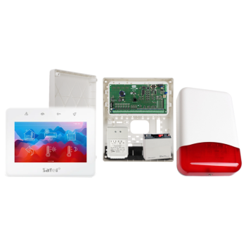 ZESTAW ALARMOWY SATEL INTEGRA 64 + INT-TSG2R-W + OPU-3P + AWT682 + 17Ah + SYRENA TI700