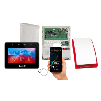ZESTAW ALARMOWY SATEL INTEGRA 64 PLUS + INT-TSG2R-B + OPU-3P + AWT800 + 17Ah + MODUŁ GSM LTE + SP-4001R