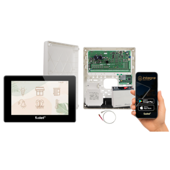 ZESTAW ALARMOWY SATEL INTEGRA 64 PLUS + INT-TSH2R-B + OPU-3P + AWT800 + 17Ah + MODUŁ GSM LTE