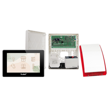 ZESTAW ALARMOWY SATEL INTEGRA 64 PLUS + INT-TSH2R-B + OPU-3P + AWT800 + 17Ah + SYRENA SP-4001R
