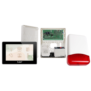 ZESTAW ALARMOWY SATEL INTEGRA 64 PLUS + INT-TSH2R-B + OPU-3P + AWT800 + 17Ah + SYRENA TI700