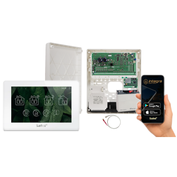 ZESTAW ALARMOWY SATEL INTEGRA 64 PLUS + INT-TSH2R-W + OPU-3P + AWT800 + 17Ah + MODUŁ GSM LTE