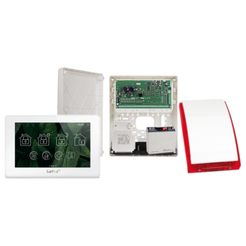 ZESTAW ALARMOWY SATEL INTEGRA 64 PLUS + INT-TSH2R-W + OPU-3P + AWT800 + 17Ah + SYRENA SP-4001R