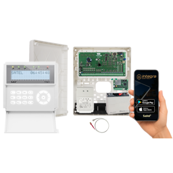 ZESTAW ALARMOWY SATEL INTEGRA 64 + INT-KLCD-W + OPU-3P + AWT682 + 17Ah + INT-GSM LTE
