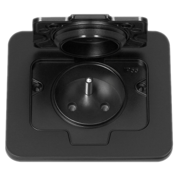 GNIAZDO PODTYNKOWE ORNO OR-GM-9031/B 2P+Z IP55 ALUMINIUM CZARNE