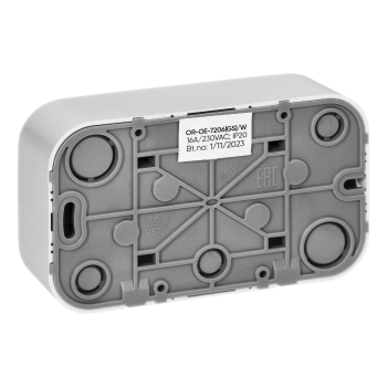 GNIAZDO PODWÓJNE ToDo NATYNKOWE ORNO OR-OE-7206(GS)/W IP20 SCHUKO