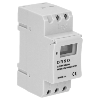 ELEKTRONICZNY PROGRAMATOR CZASOWY NA SZYNĘ DIN ORNO OR-PRE-414