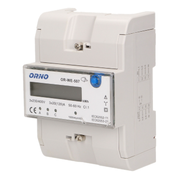 3-FAZOWY WSKAŹNIK ENERGII ELEKTRYCZNEJ ORNO OR-WE-507 3x20(120)A