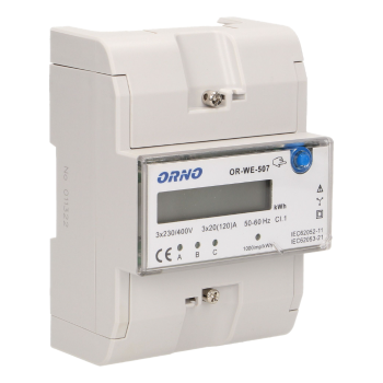 3-FAZOWY WSKAŹNIK ENERGII ELEKTRYCZNEJ ORNO OR-WE-507 3x20(120)A