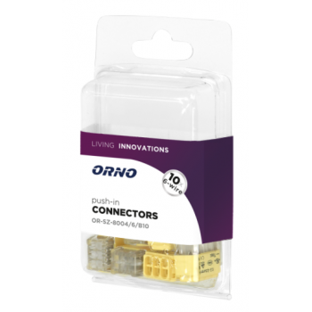 ZŁĄCZKA INSTALACYJNA WCISKANA 6-PRZEWODOWA ORNO OR-SZ-8004/6/B10 10szt