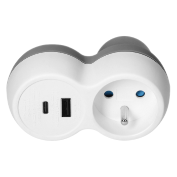 ROZGAŁĘŹNIK 2P+Z 2x USB ORNO OR-AE-13302 16A