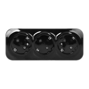 GNIAZDO POTRÓJNE ToDo NATYNKOWE ORNO OR-OE-7209(GS)/B/10 SCHUKO IP20 10szt