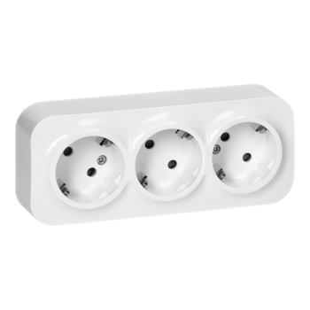 GNIAZDO POTRÓJNE ToDo NATYNKOWE ORNO OR-OE-7209(GS)/W SCHUKO IP20