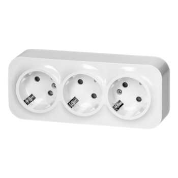 GNIAZDO POTRÓJNE ToDo NATYNKOWE ORNO OR-OE-7209(GS)/W SCHUKO IP20