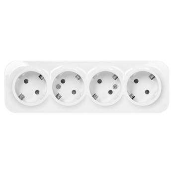 GNIAZDO POCZWÓRNE ToDo NATYNKOWE ORNO OR-OE-7210(GS)/W/8 IP20 SCHUKO 8szt