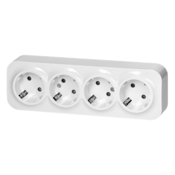 GNIAZDO POCZWÓRNE ToDo NATYNKOWE ORNO OR-OE-7210(GS)/W/8 IP20 SCHUKO 8szt