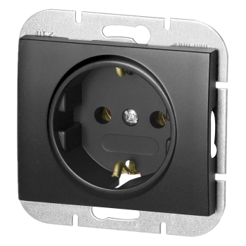 GNIAZDO POJEDYNCZE PODTYNKOWE ONYX ORNO OR-OE-7505(GS)/B 2P+Z SCHUKO IP20 10szt