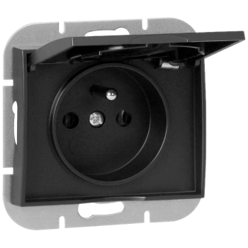 GNIAZDO POJEDYNCZE PODTYNKOWE BRYZGOSZCZELNE ONYX ORNO OR-OE-7505/BB 2P+Z IP20 10szt