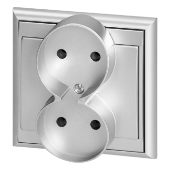 GNIAZDO PODWÓJNE PODTYNKOWE LUNA ORNO OR-OE-7606/2P/G 2x2P IP20 10szt