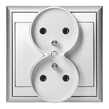 GNIAZDO PODWÓJNE PODTYNKOWE LUNA ORNO OR-OE-7606/G 2x2P+Z IP20 10szt