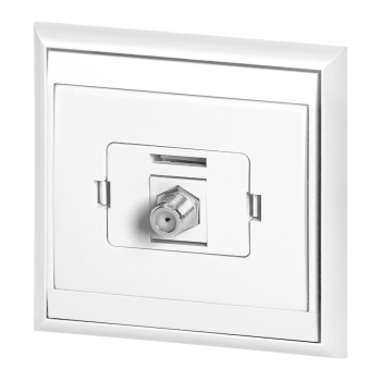 GNIAZDO POJEDYNCZE TYPU F PODTYNKOWE LUNA ORNO OR-OE-7614/W IP20