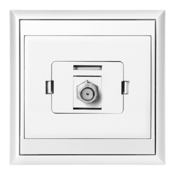 GNIAZDO POJEDYNCZE TYPU F PODTYNKOWE LUNA ORNO OR-OE-7614/W IP20