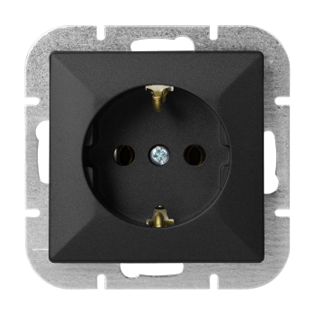 GNIAZDO POJEDYNCZE PODTYNKOWE PEARL ORNO OR-OE-7705(GS)/B SCHUKO IP20 10szt